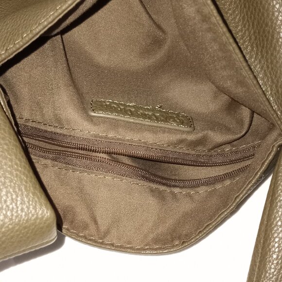 THE DROP SMALL TOTE HANDBAG WITH INTERLOCKING HANDLE OLIVE GREEN WOMEN - Picture 5 of 5